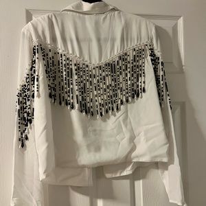 Nasty Gal Beaded Fringe Top or Jacket